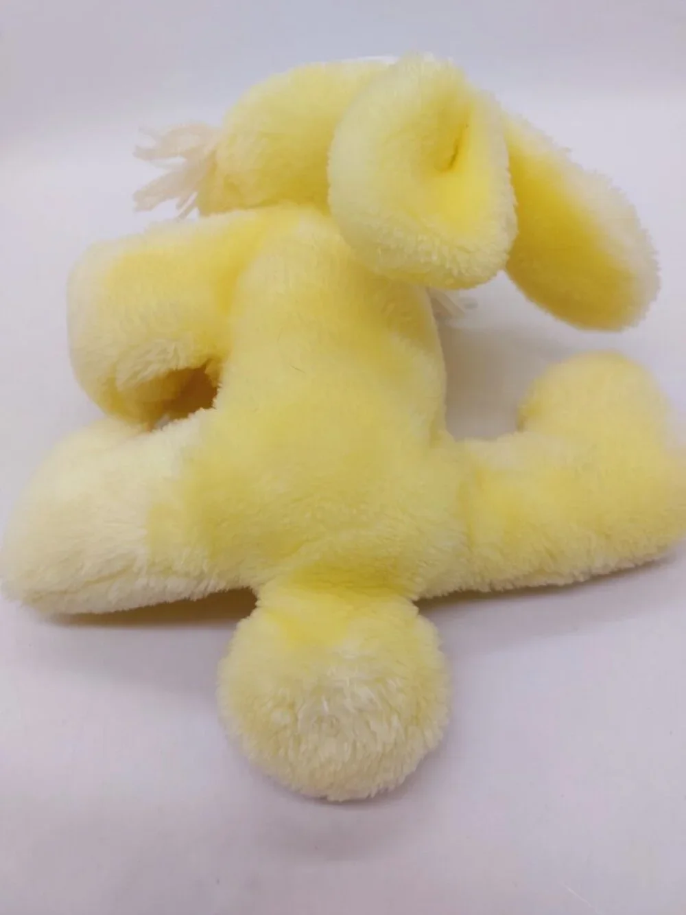Eden Toys Bunny Rabbit Yellow Pink Sleepy Eyes Rattle Plush 9